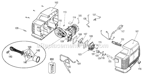 Part Location Diagram of A00438 Porter Cable Accessory Kit